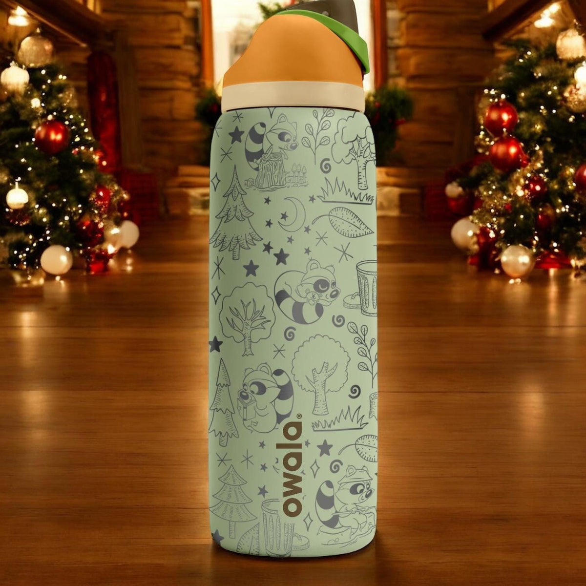 Raccoon Engraved Owala Tumbler – 16oz 24oz 32oz 40oz Forest Trash Panda FreeSip Cup – Funny Gift for Her or Him