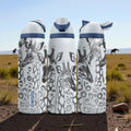 Giraffe Engraved Owala Bottle – Safari Wildlife Art – African Giraffe Scene Stainless Cup 16oz 24oz 32oz 40oz  ⸻
