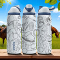 Engraved Horse Tumbler – Owala Water Bottle with Equestrian Design – Riding Gear Engraving – 16oz 24oz 32oz 40oz