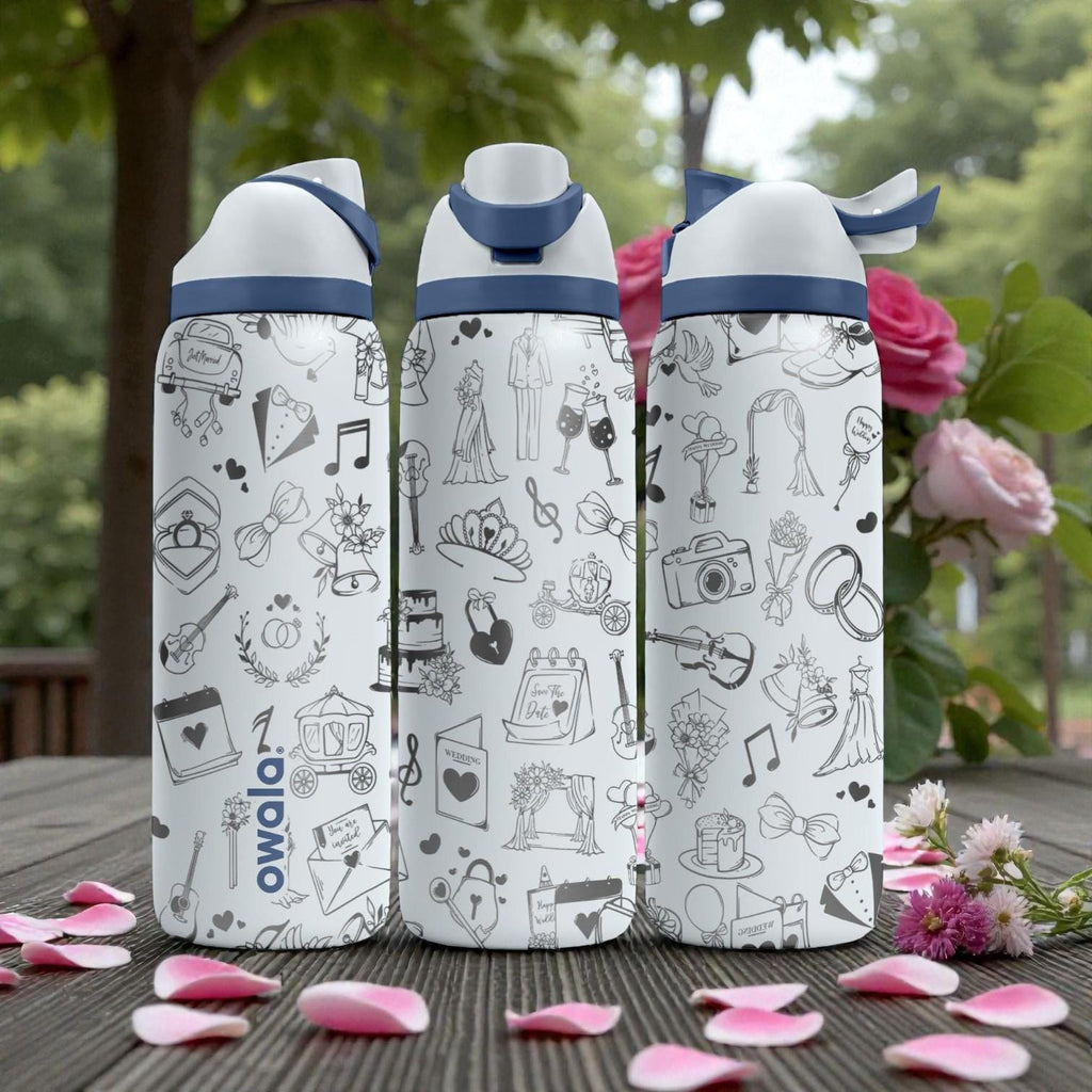 Wedding Engraved Owala Bottle – Bridal Shower Gift – Bride to Be Stainless Steel Water Bottle 16oz 24oz 32oz 40oz  ⸻