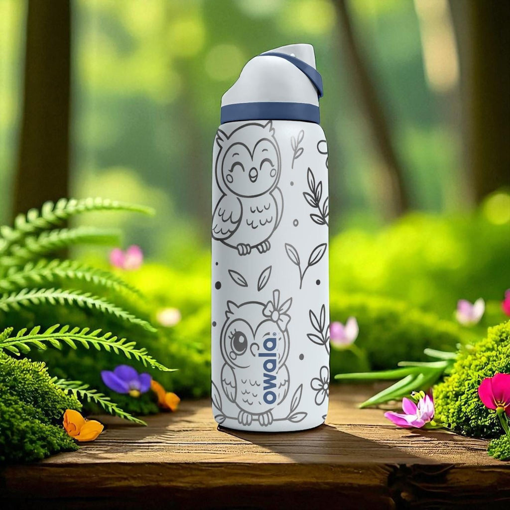 Engraved Owl Tumbler – Cute Forest Animal Owala Bottle with Whimsical Owl Design – 16oz 24oz 32oz 40oz