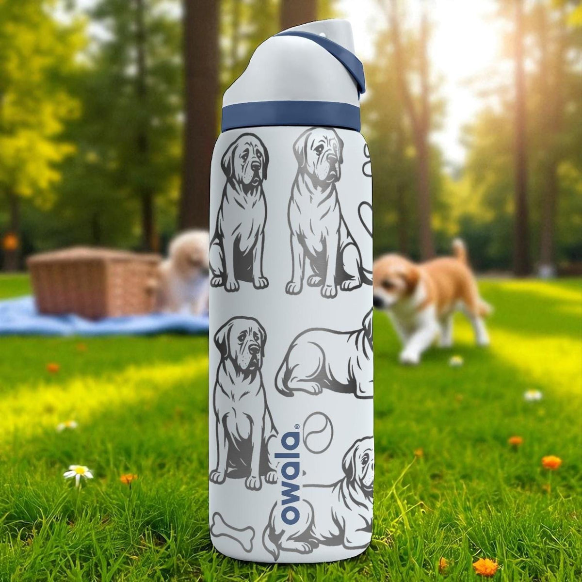 Mastiff Owala Bottle – 16oz 24oz 32oz 40oz – Gentle Giant Dog Lover Gift – Laser Engraved Owala Water Bottle for Pet Parents