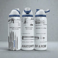 Anatomy of a Pew Engraved Owala Bottle – Funny Parody Bullet Diagram Design – Stainless Steel Gift Cup 16oz 24oz 32oz 40oz  ⸻