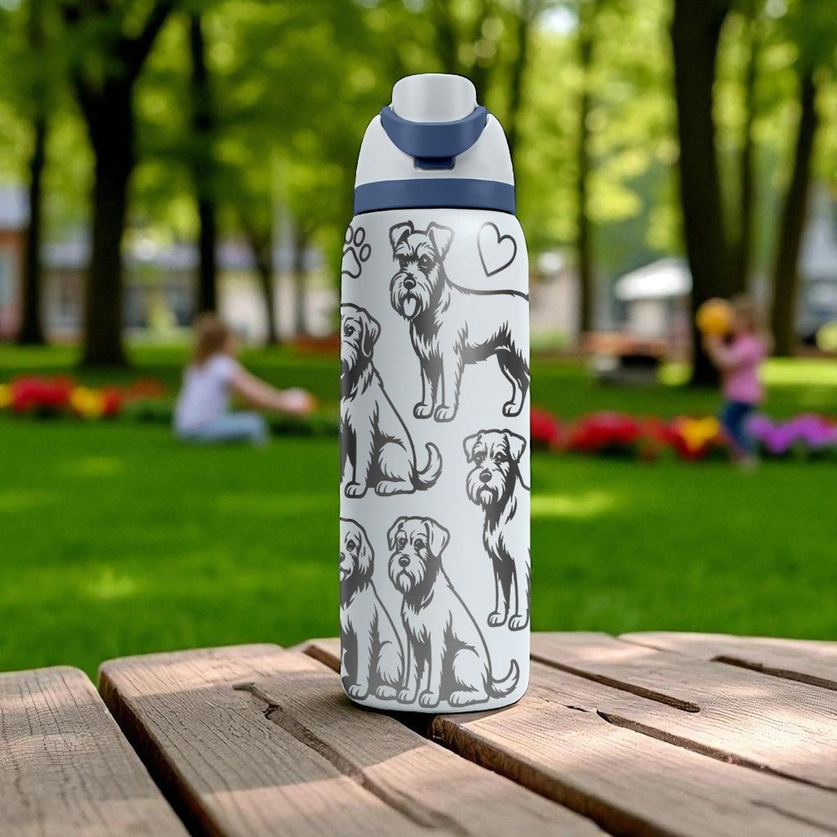 Border Terrier Engraved Owala Bottle – Cute Dog Gift for Terrier Lovers – 16oz 24oz 32oz 40oz Personalized Water Bottle