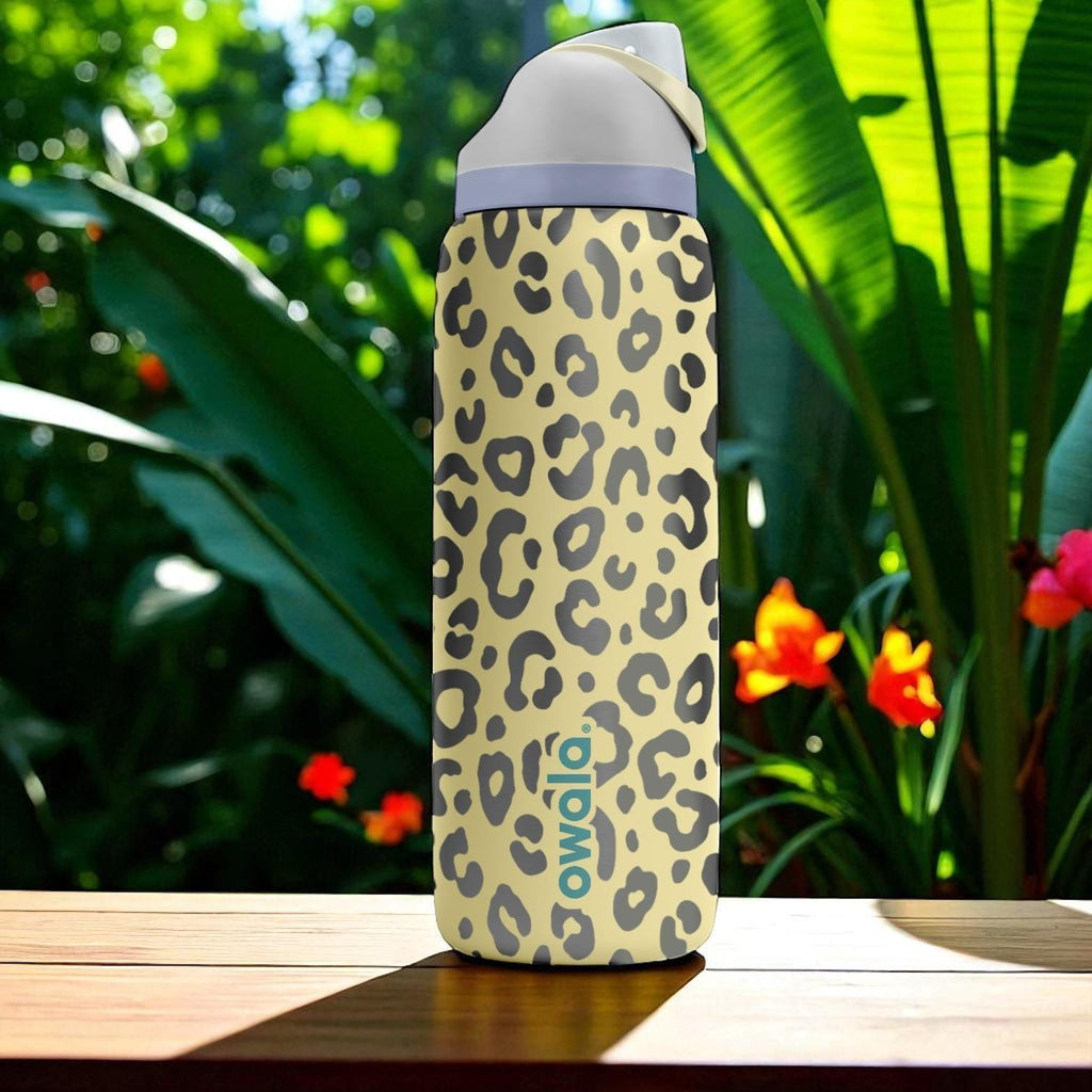 Leopard Engraved Owala Tumbler – 16oz 24oz 32oz 40oz Animal Print FreeSip Cup – Wild Gift for Her