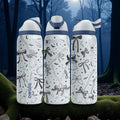 Engraved Witch Broom Owala Bottle – Magical Brooms & Bows Pattern – Halloween Witchy Stainless Cup 16oz 24oz 32oz 40oz  ⸻