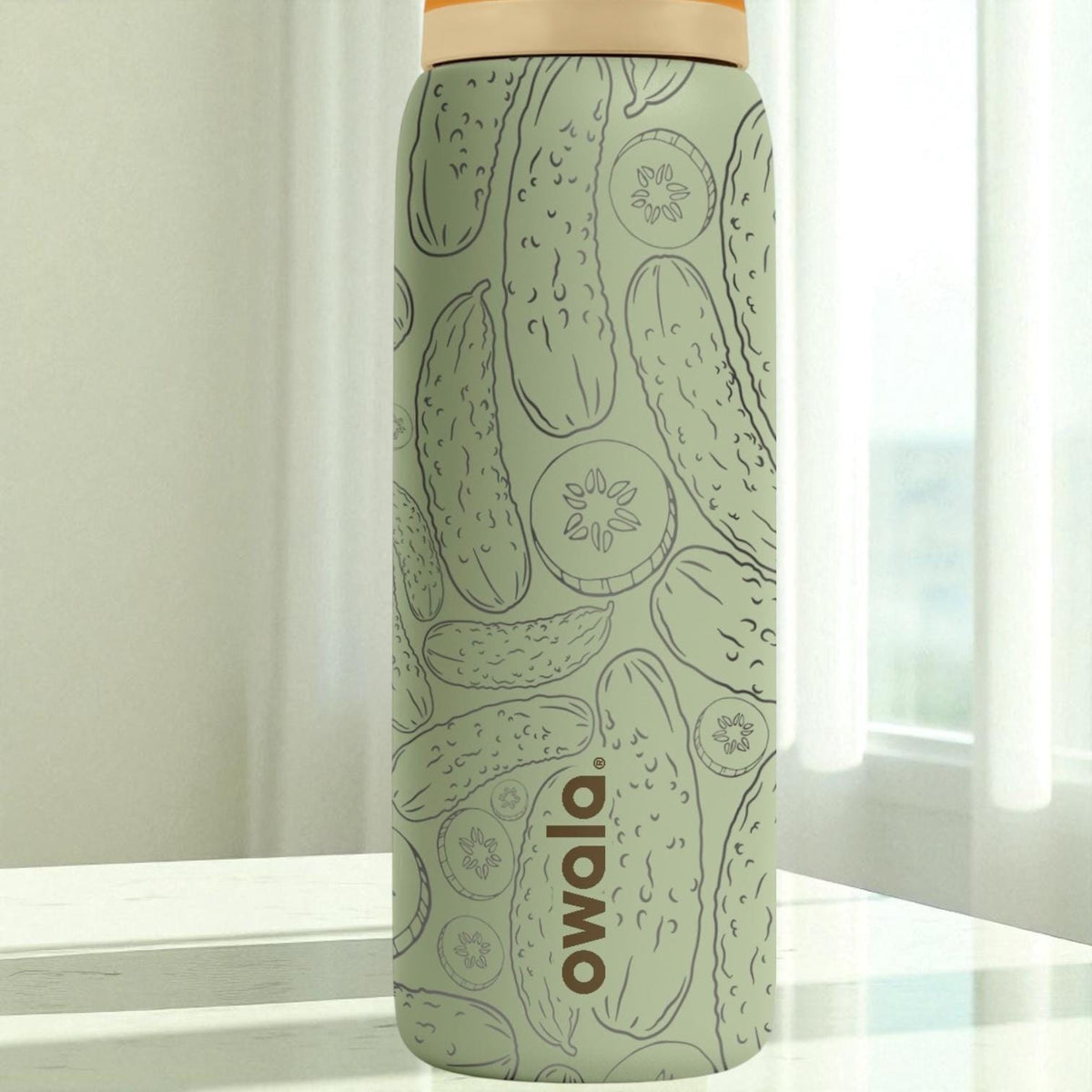 Pickle Lover Engraved Owala Tumbler – 16oz 24oz 32oz 40oz Funny Cucumber FreeSip Cup – Foodie Gift Idea