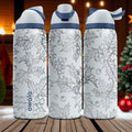 Holly Leaves Engraved Owala Tumbler – Christmas Winter Gift 40oz 32oz 24oz – Holiday Berries Laser Etched Cup