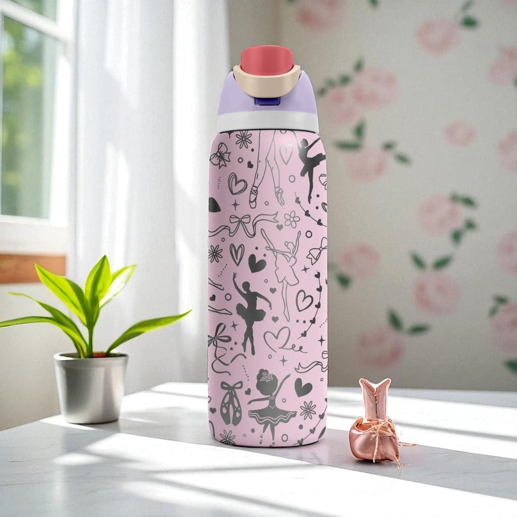 Ballet Owala Bottle – 16oz 24oz 32oz 40oz – Engraved Ballerina Dance Tumbler – Gift for Dancers and Girls Who Love Ballet