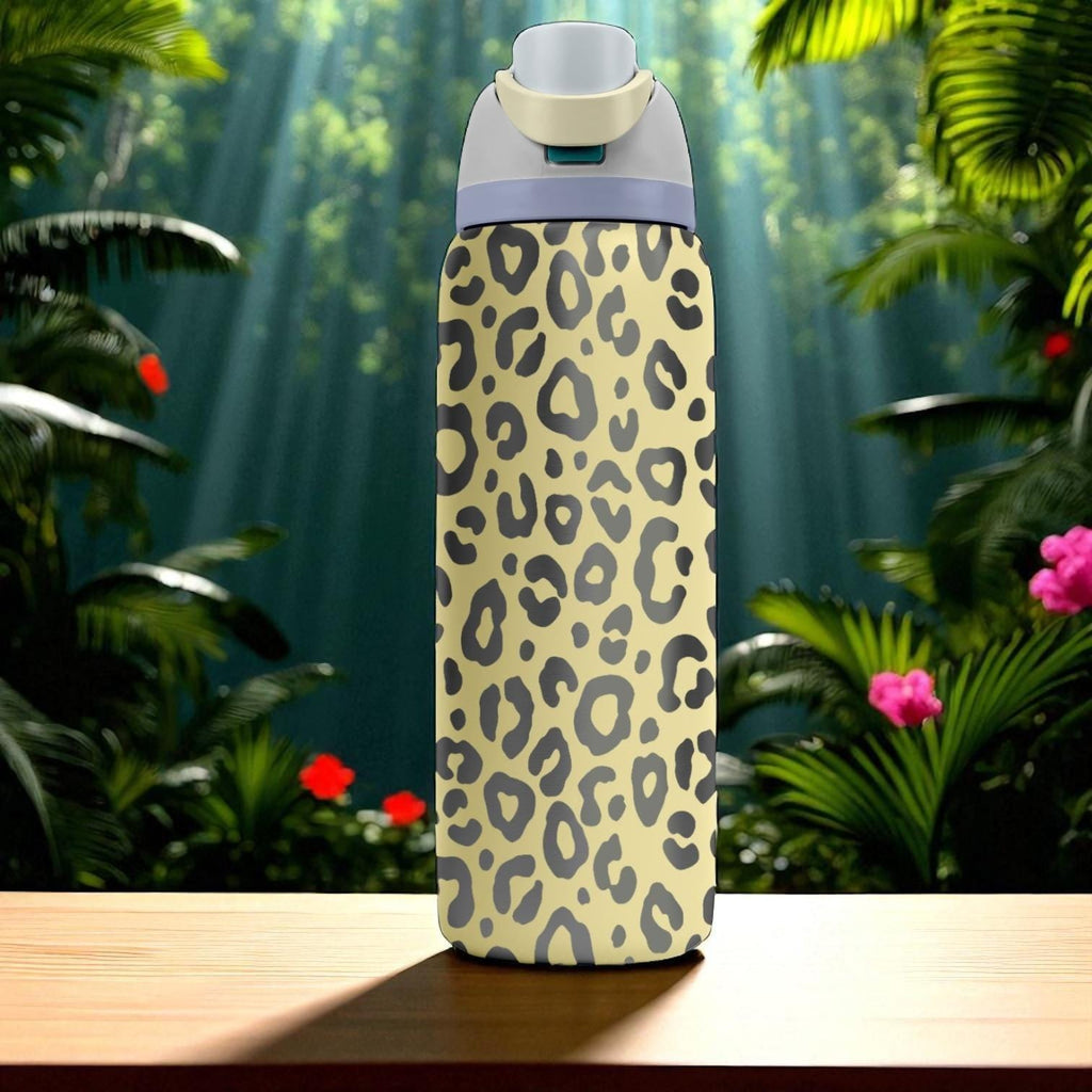 Leopard Engraved Owala Tumbler – 16oz 24oz 32oz 40oz Animal Print FreeSip Cup – Wild Gift for Her