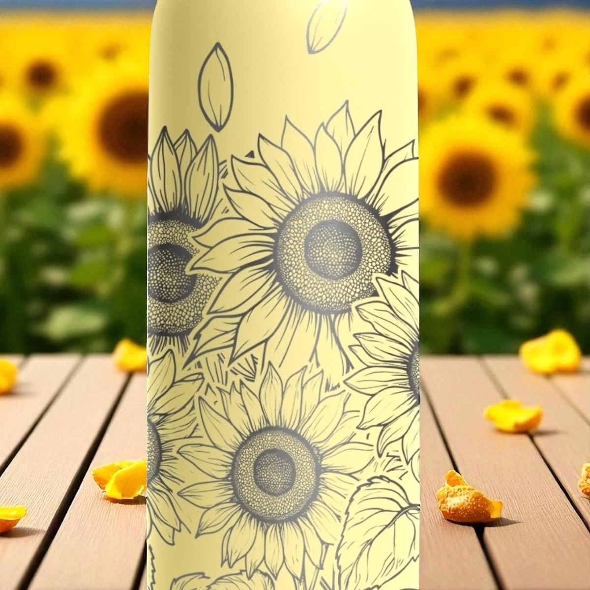Sunflower Engraved Owala Tumbler – 16oz 24oz 32oz 40oz Floral FreeSip Cup – Summer Hydration Gift for Her