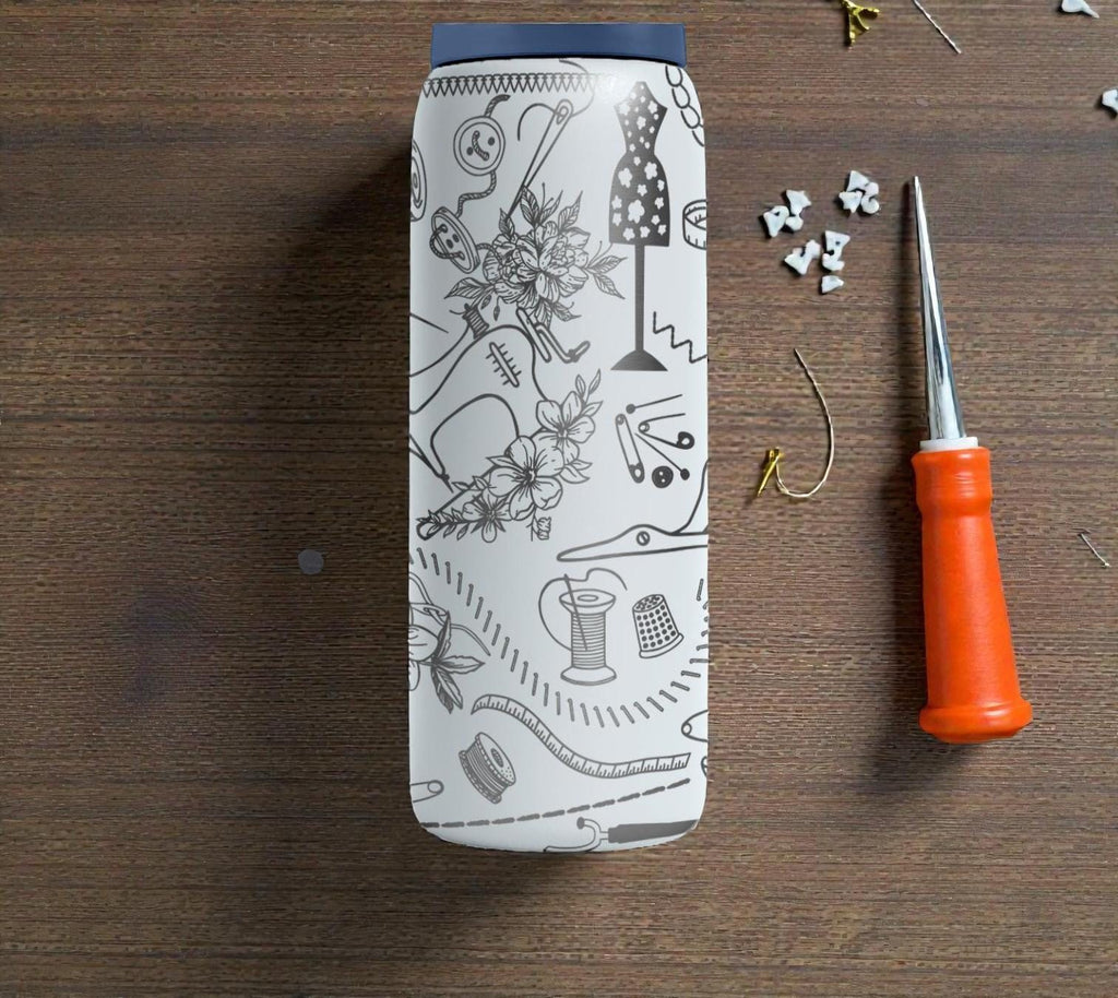 Sewing Engraved Owala Bottle – Seamstress & Crafter Pattern – Gift for Sewists – Stainless Cup 16oz 24oz 32oz 40oz  ⸻