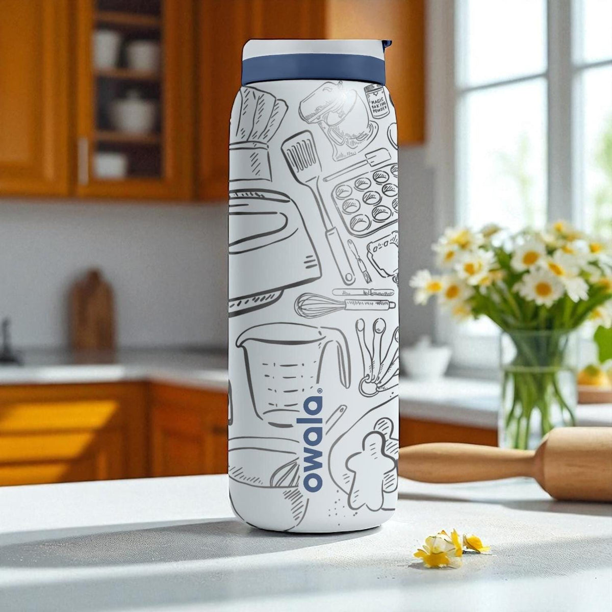 Engraved Owala Tumbler for Bakers – Kitchen Tools, Baking Utensils, Cookie Cutters – 40oz 32oz 24oz