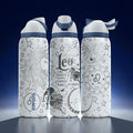 Leo Zodiac Owala Bottle – 16oz 24oz 32oz 40oz Engraved Star Sign Cup – Astrology Lion Gift for Her or Him – Bold Fire Sign Bottle