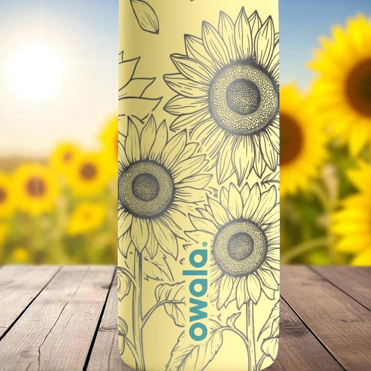 Sunflower Engraved Owala Tumbler – 16oz 24oz 32oz 40oz Floral FreeSip Cup – Summer Hydration Gift for Her
