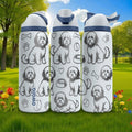 Havanese Dog Engraved Owala Bottle – Cute Fluffy Dog Gift for Pet Lovers – 16oz 24oz 32oz 40oz Personalized Water Bottle