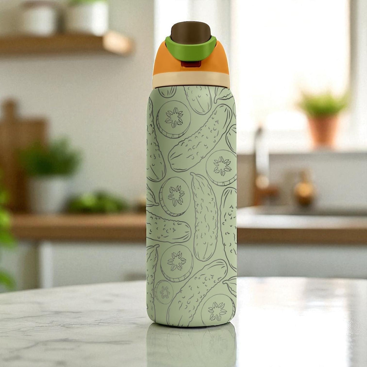 Pickle Lover Engraved Owala Tumbler – 16oz 24oz 32oz 40oz Funny Cucumber FreeSip Cup – Foodie Gift Idea