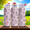 Engraved Ladybug Tumbler – Pink Owala Water Bottle with Flowers and Ladybugs – Cute Summer Cup – 16oz 24oz 32oz 40oz