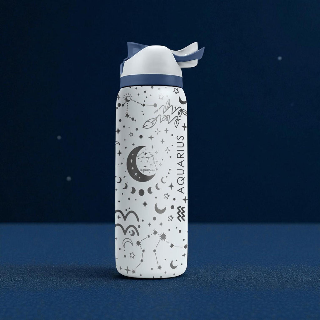 Aquarius Engraved Owala Bottle – Zodiac Constellation & Water Bearer Design – Astrology Gift Stainless Cup 16oz 24oz 32oz 40oz  ⸻