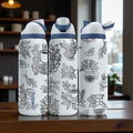 Coffee Lover Engraved Owala Bottle – Cute Coffee Beans & Café Pattern – Barista Gift Stainless Cup 16oz 24oz 32oz 40oz  ⸻