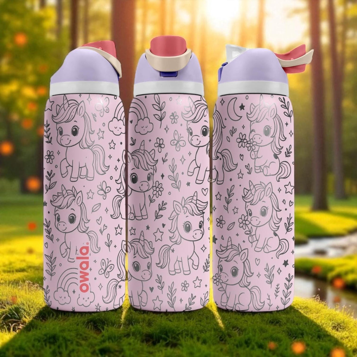 Piglet Owala Tumbler – 16oz 24oz 32oz 40oz Cute Farm Animal Water Bottle – Pig Lover Gift – Engraved Stainless Steel Cup