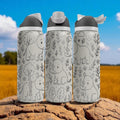 Cute Rhino Owala Bottle – 16oz 24oz 32oz 40oz Engraved Safari Cup – Jungle Animal Gift – Wildlife Tumbler for Kids Boys Girls