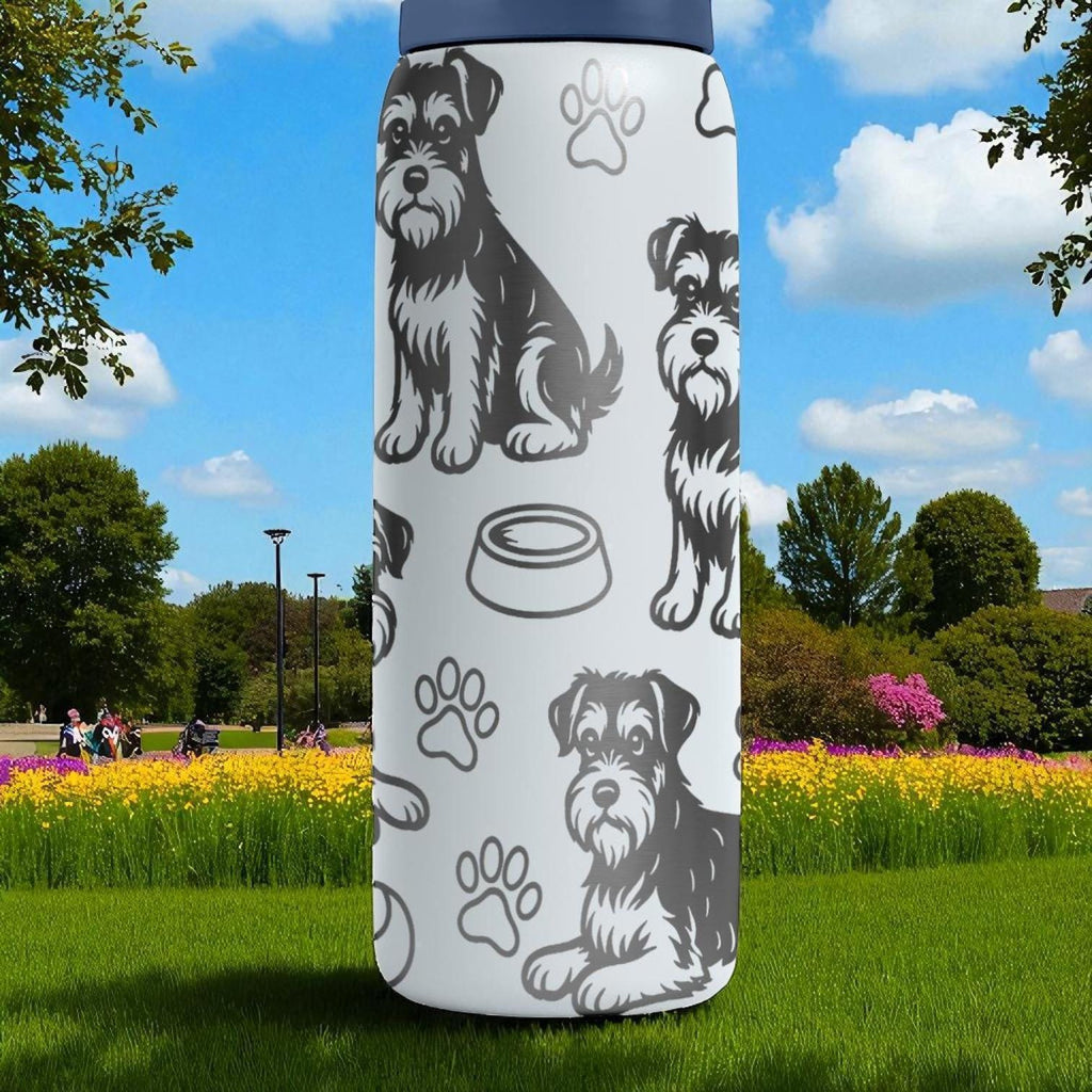 Schnauzer Engraved Owala Bottle – Cute Dog Gift for Schnauzer Lovers – 16oz 24oz 32oz 40oz Personalized Water Bottle