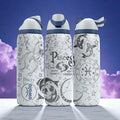 Pisces Zodiac Engraved Owala Bottle – 16oz 24oz 32oz 40oz Astrology Gift – Fish Star Sign Water Bottle for Her or Him