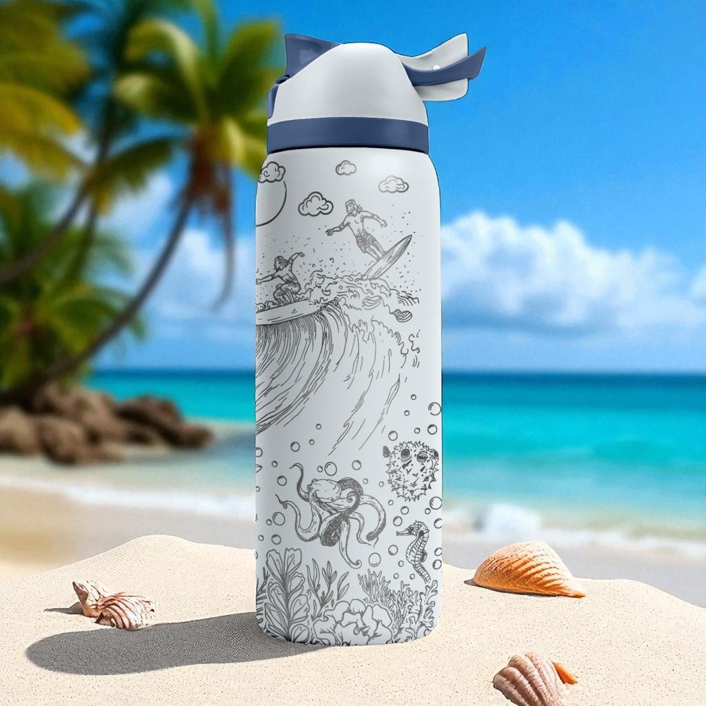 Hawaii Aloha Engraved Owala Tumbler – 16oz 24oz 32oz 40oz Tropical FreeSip Cup – Ocean Gift for Her or Him