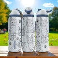 Engraved Egyptian Mau Cat Owala Bottle – 16oz 24oz 32oz 40oz – Spotted Cat Lover Gift, Pet Water Tumbler
