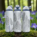 Hyacinth Flower Engraved Owala Bottle – Botanical Spring Garden Design – Floral Stainless Cup 16oz 24oz 32oz 40oz  ⸻
