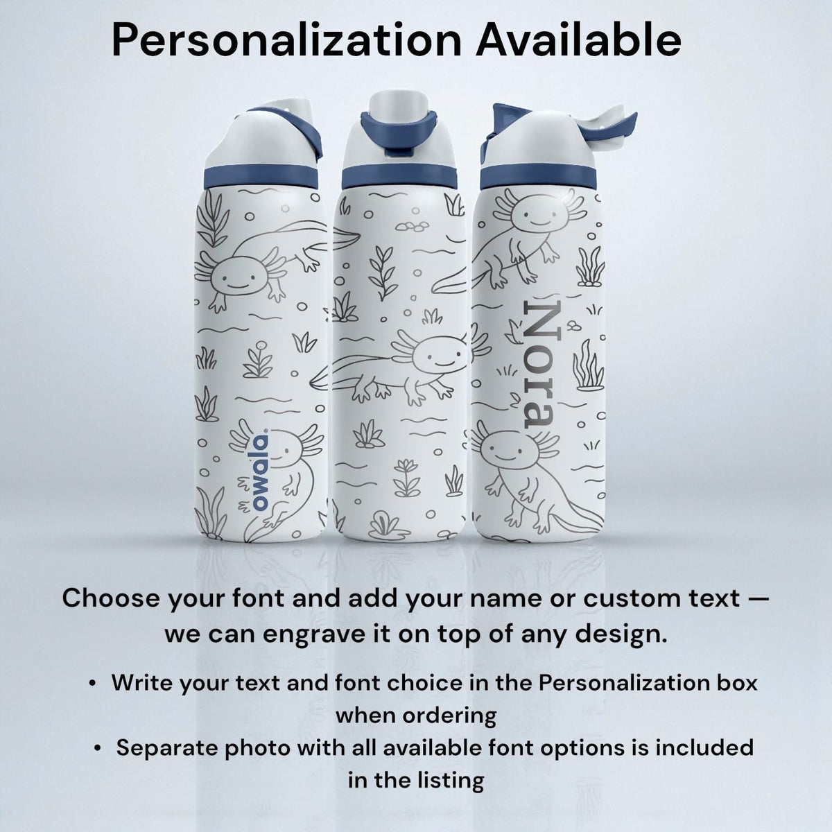 Australian Shepherd Engraved Owala Bottle – Cute Dog Gift with Paws and Bones – 16oz 24oz 32oz 40oz Water Bottle for Aussie Lovers