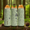 Camping Trailer Engraved Owala Bottle – Forest Trees, Backpack & Adventure Icons – Outdoor Camper Gift Stainless Cup 16oz 24oz 32oz 40oz  ⸻