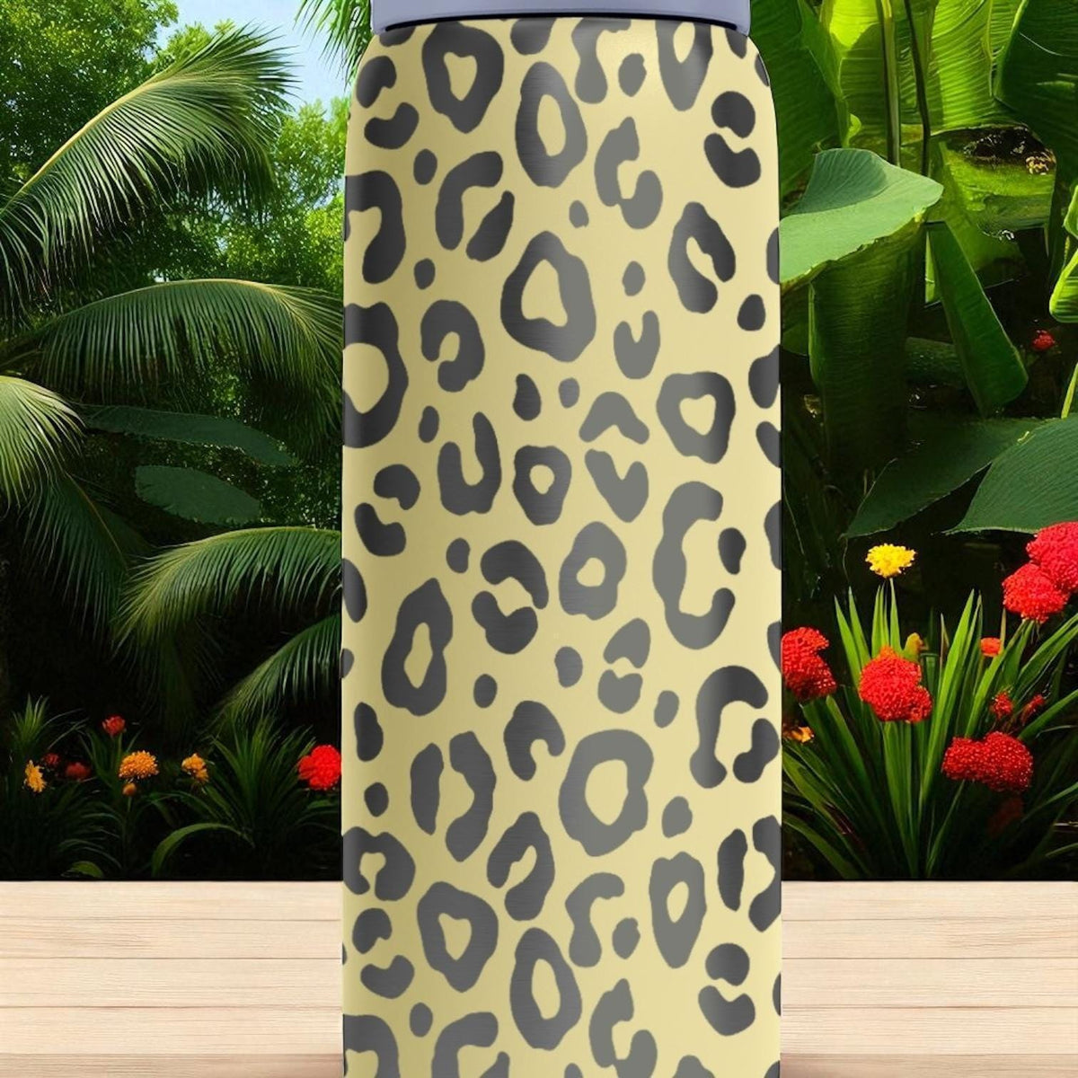 Leopard Engraved Owala Tumbler – 16oz 24oz 32oz 40oz Animal Print FreeSip Cup – Wild Gift for Her