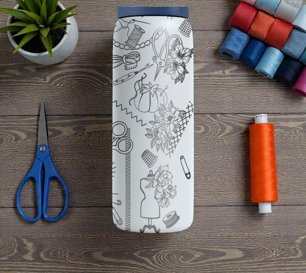 Sewing Engraved Owala Bottle – Seamstress & Crafter Pattern – Gift for Sewists – Stainless Cup 16oz 24oz 32oz 40oz  ⸻