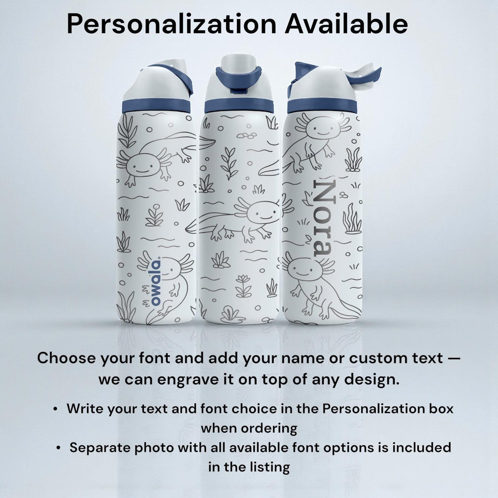 Pinecone Forest Engraved Owala Bottle – Winter Woodland Nature Design – Stainless Steel Cup 16oz 24oz 32oz 40oz  ⸻