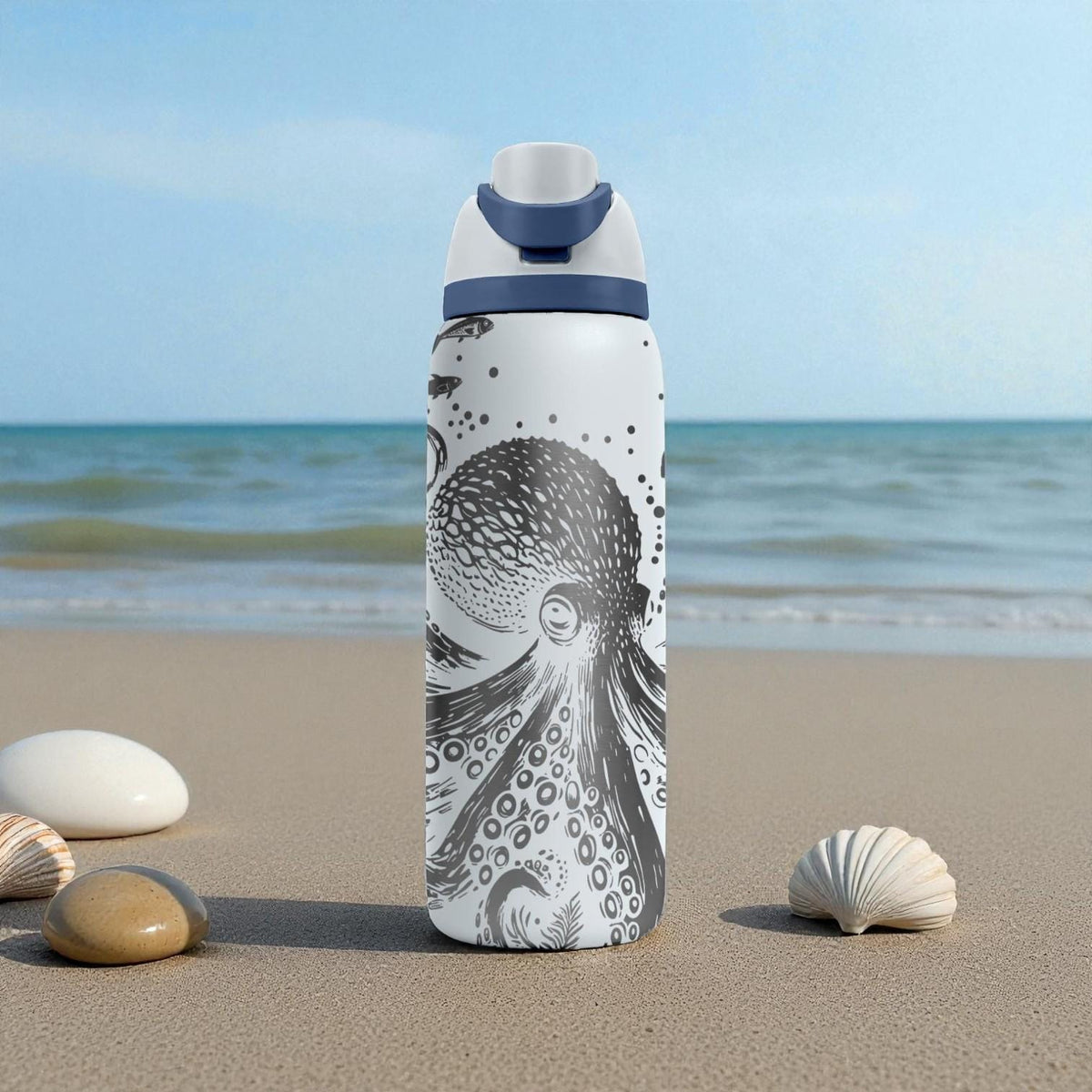 Octopus Engraved Owala Bottle – Ocean Tentacles & Sea Life Design – Marine Lover Gift Stainless Cup 16oz 24oz 32oz 40oz  ⸻