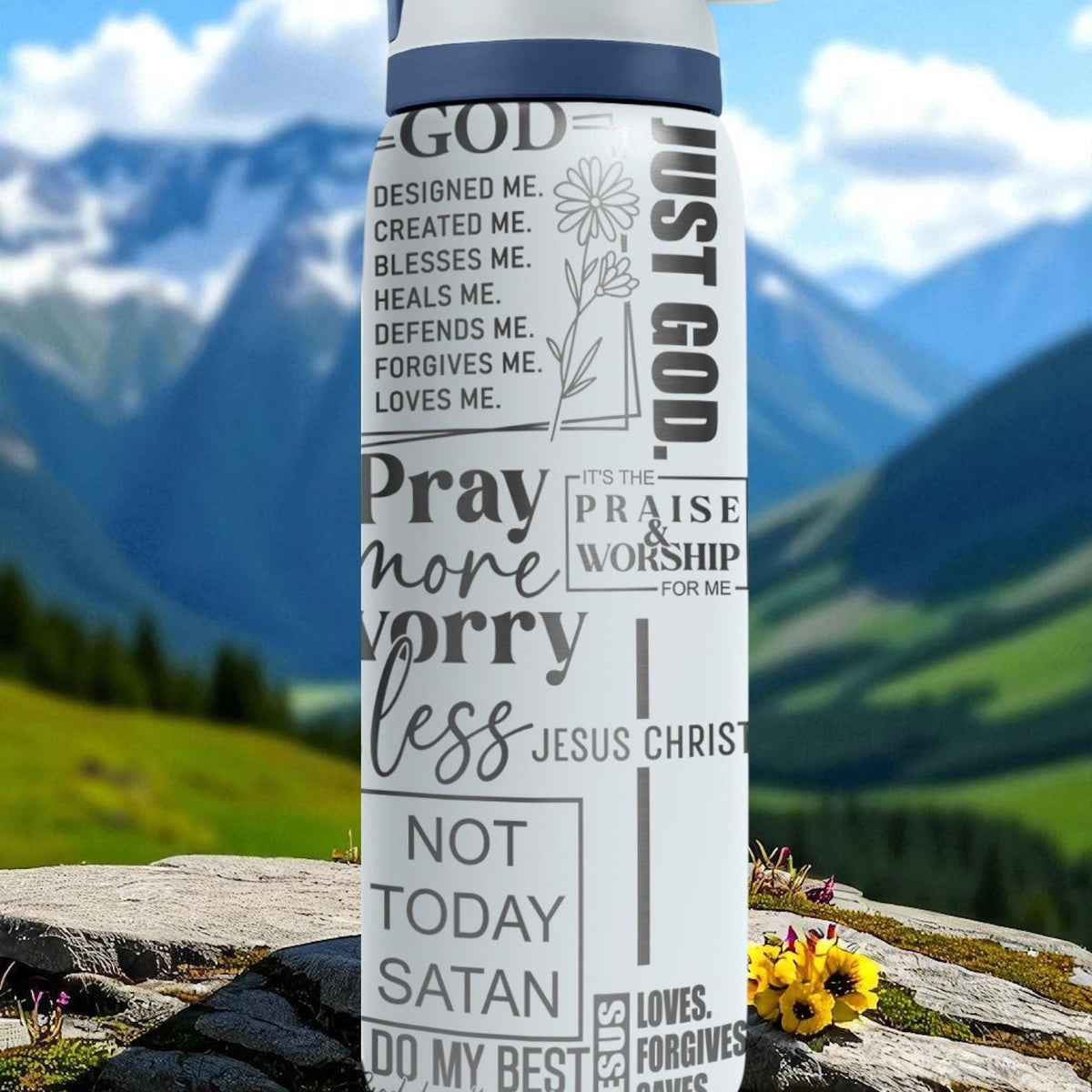 Christian Engraved Owala Tumbler – 16oz 24oz 32oz 40oz Bible Verse FreeSip Cup – Faith Gift for Her or Him
