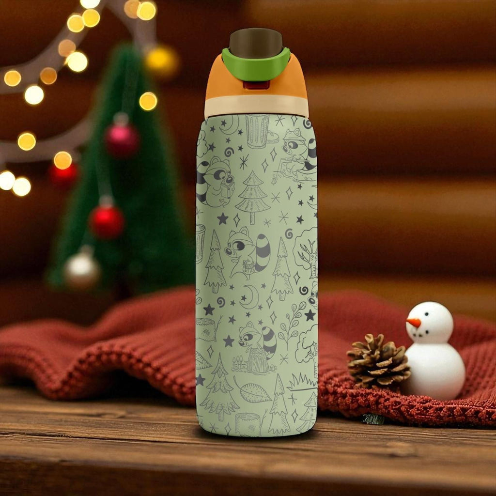 Raccoon Engraved Owala Tumbler – 16oz 24oz 32oz 40oz Forest Trash Panda FreeSip Cup – Funny Gift for Her or Him