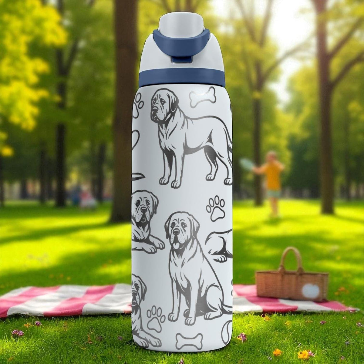 Mastiff Owala Bottle – 16oz 24oz 32oz 40oz – Gentle Giant Dog Lover Gift – Laser Engraved Owala Water Bottle for Pet Parents