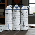 Aviation History Engraved Owala Bottle – Airplane Timeline Design – Pilot Gift Stainless Cup 16oz 24oz 32oz 40oz  ⸻
