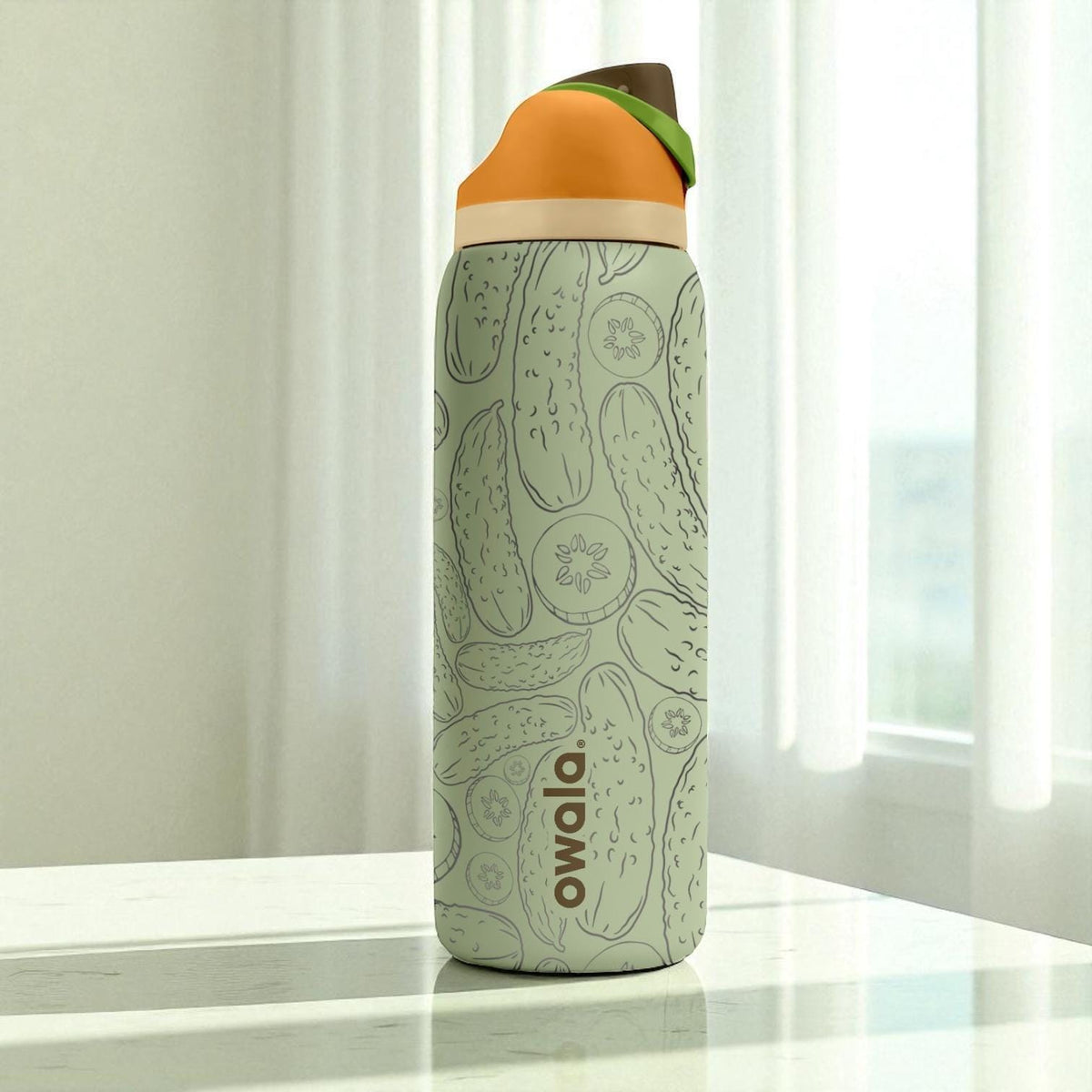 Pickle Lover Engraved Owala Tumbler – 16oz 24oz 32oz 40oz Funny Cucumber FreeSip Cup – Foodie Gift Idea