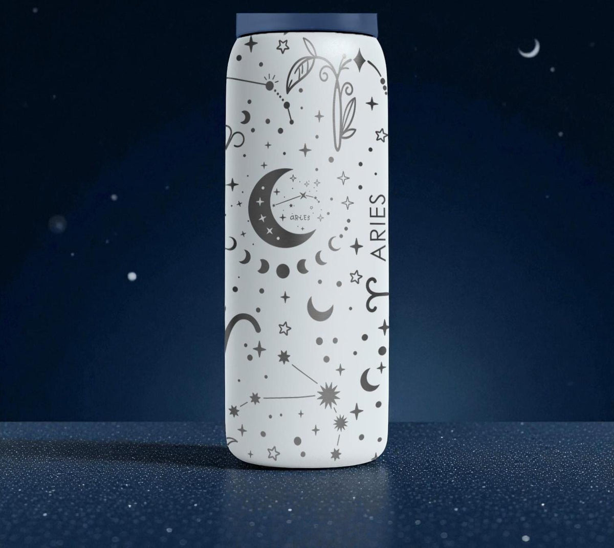 Aries Engraved Owala Bottle – Zodiac Ram Constellation Design – Astrology Gift Stainless Cup 16oz 24oz 32oz 40oz  ⸻