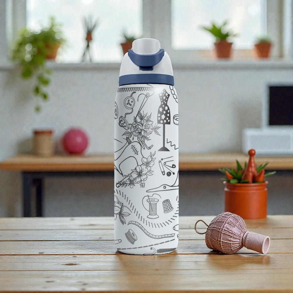 Sewing Engraved Owala Bottle – Seamstress & Crafter Pattern – Gift for Sewists – Stainless Cup 16oz 24oz 32oz 40oz  ⸻