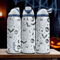 Ghost Owala Bottle – Engraved Halloween Wrap Design – Stainless Steel Cup 16oz 24oz 32oz 40oz