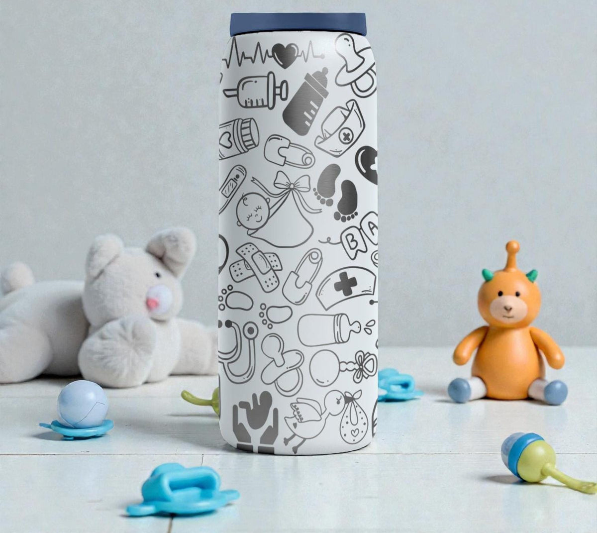 OB Nurse Engraved Owala Bottle – Labor & Delivery Baby Icons – Nursing Gift Stainless Cup 16oz 24oz 32oz 40oz  ⸻