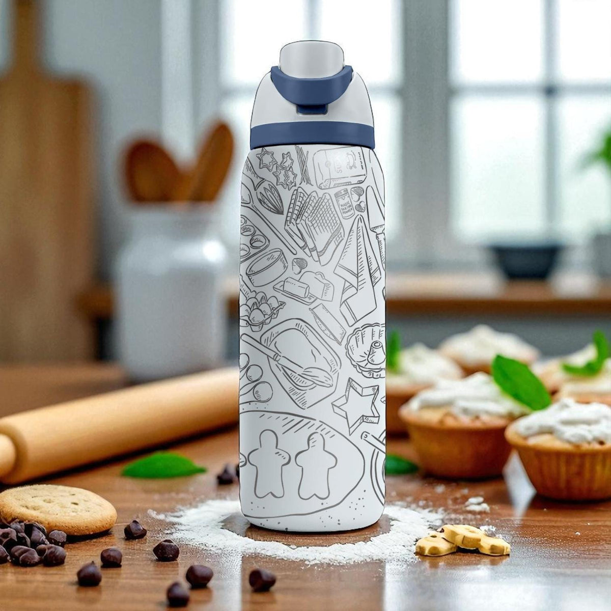 Engraved Owala Tumbler for Bakers – Kitchen Tools, Baking Utensils, Cookie Cutters – 40oz 32oz 24oz