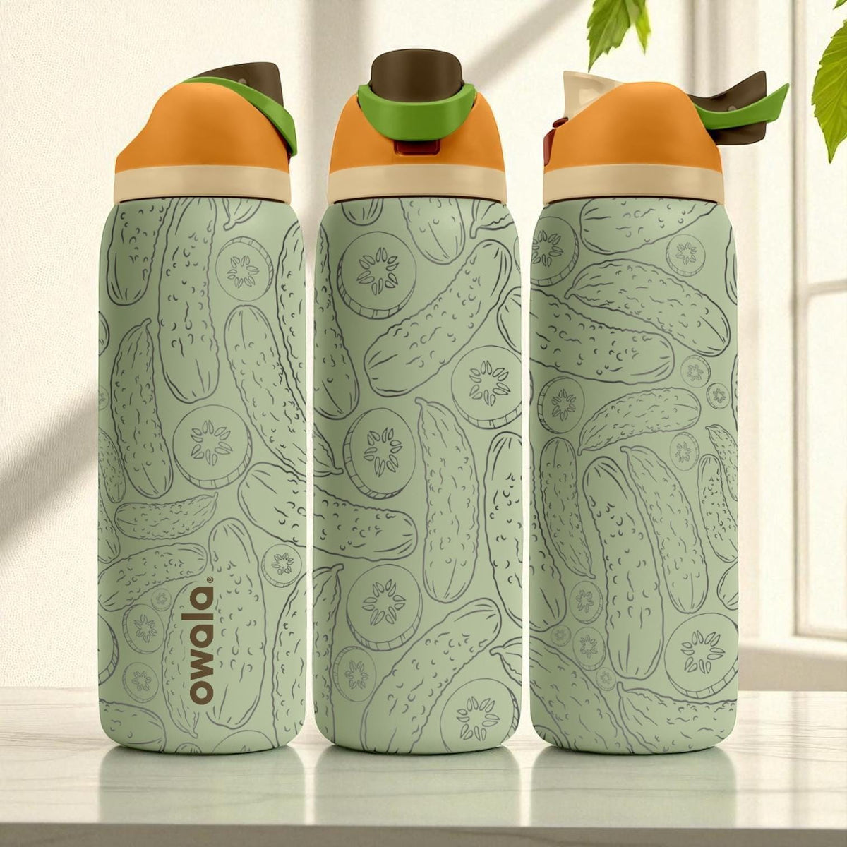 Pickle Lover Engraved Owala Tumbler – 16oz 24oz 32oz 40oz Funny Cucumber FreeSip Cup – Foodie Gift Idea