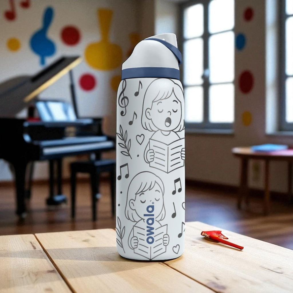 Choir Kids Owala Bottle – 16oz 24oz 32oz 40oz Engraved Music Cup – Singing Gift for Music Lovers – Musical Notes School Tumbler