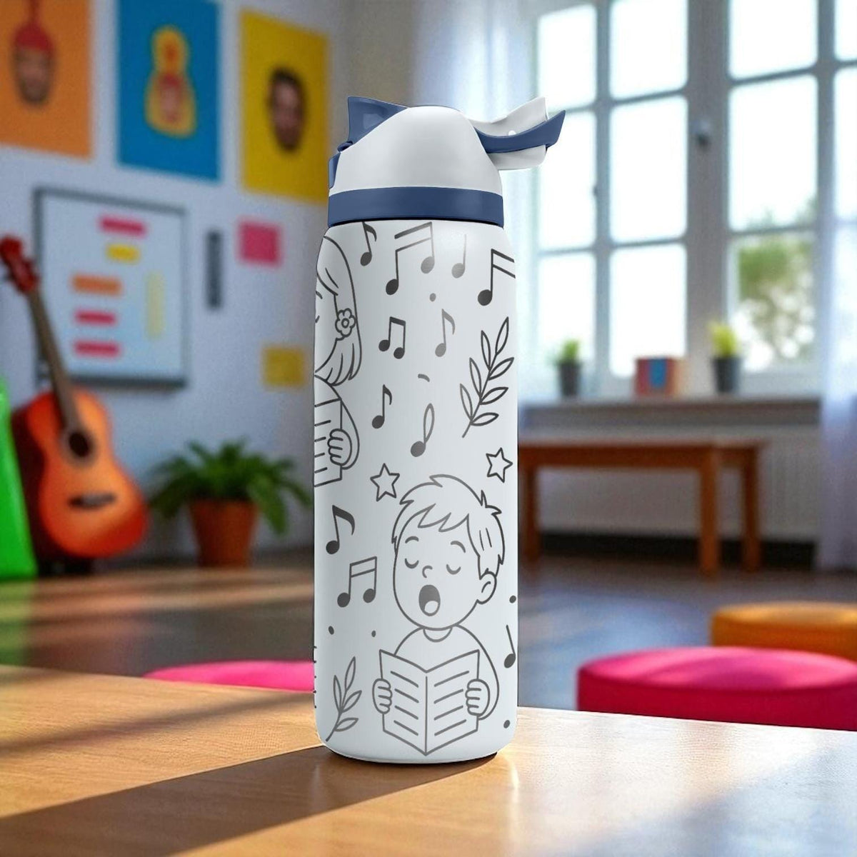 Choir Kids Owala Bottle – 16oz 24oz 32oz 40oz Engraved Music Cup – Singing Gift for Music Lovers – Musical Notes School Tumbler